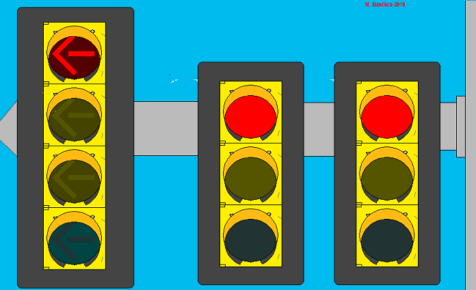 yellow arrow traffic light