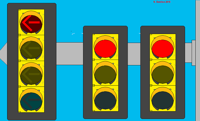 Traffic Signal Animations Four Section Flashing Yellow Arrow Signal 